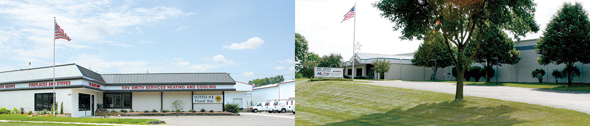 photo showing both the residential and commercial/industrial locations of Erv Smith Services